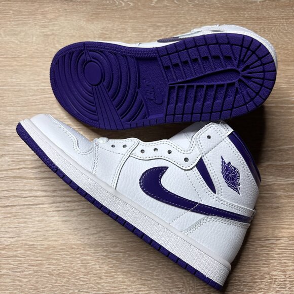 Jordan 1 Retro High "Court Purple” Size 2.5Y NWT - Picture 8 of 10